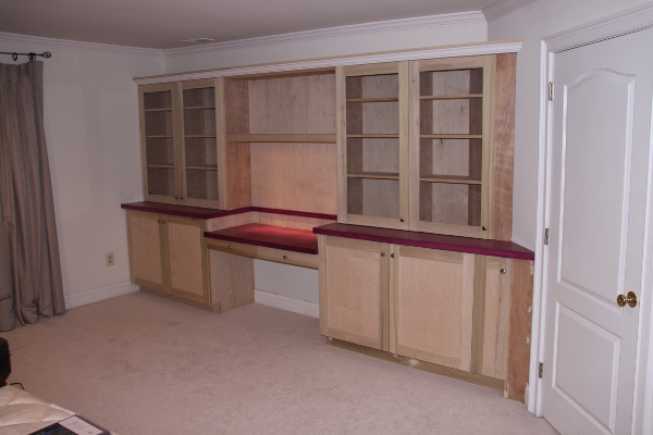 Yeager Woodworking Cabinetry And Home, Bookcase With Desk Built In